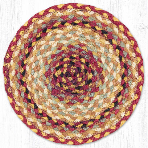 MS-357 Burgundy/Gray/Cream Round Swatch 10"x10"
