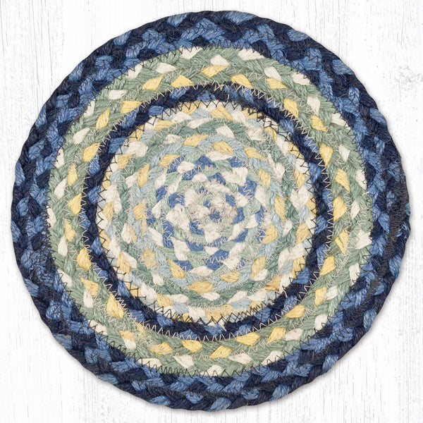 MS-362 Breezy Blue/Taupe/Ivory Round Swatch 10"x10"