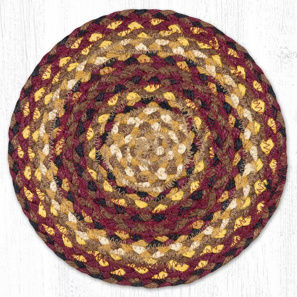 MS-371 Black Cherry/Chocolate/Cream Round Swatch 10"x10"