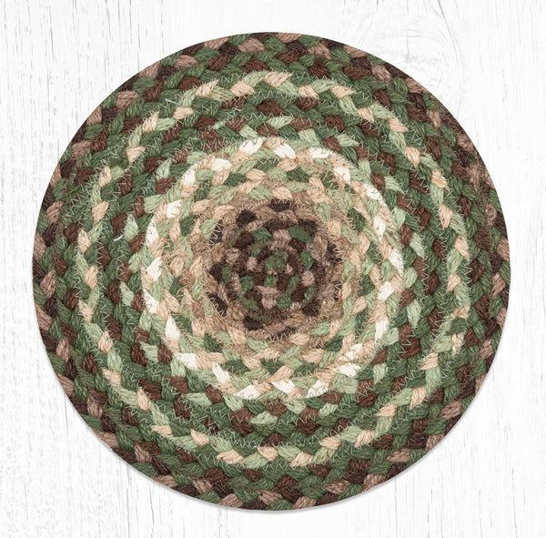 MS-786 Taupe/Dark Brown/Cactus Round Swatch 10"x10"