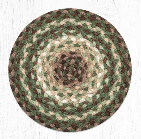 MS-786 Taupe/Dark Brown/Cactus Round Swatch 10"x10"