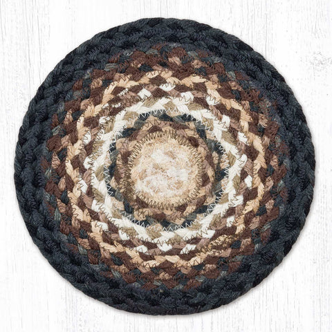 MS-895 Brown/Tan/Ivory Round Swatch 10"x10"