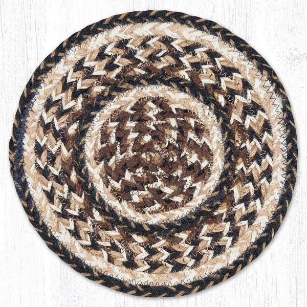 MS-9-93 Black + Tan Round Swatch 10"x10"