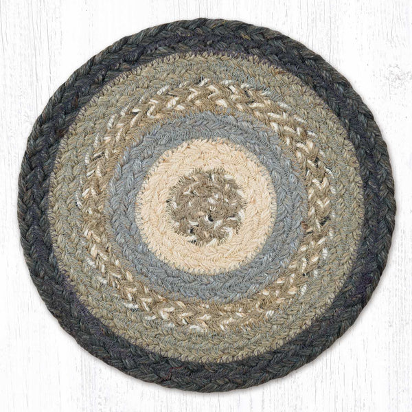 MS-903 Charcoal/Gray/Ivory Round Swatch 10"x10"