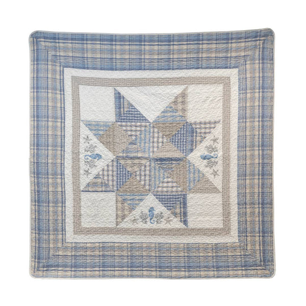 Coastal Star Quilted Throw Blanket | Coastal Country Decor