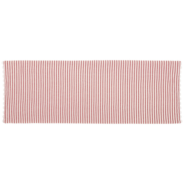 Farmhouse Ticking Red Runner 36Lx13W