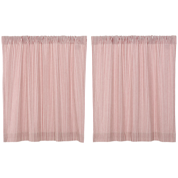 Farmhouse Ticking Red Tier Set of 2 36Lx36W