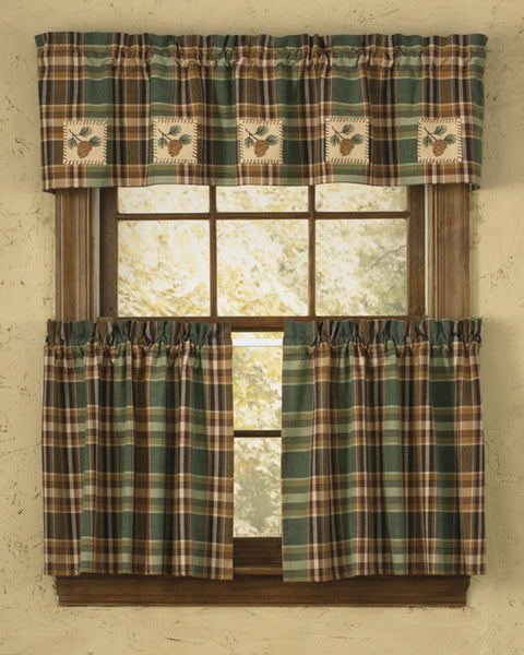 Pinecone Patch Lined Valance 60x14