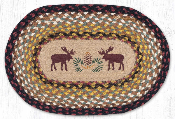 PM-OP-19 Moose/Pinecone Oval Placemat 13"x19"