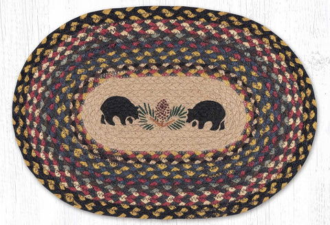 PM-OP-43 Black Bears Oval Placemat 13"x19"