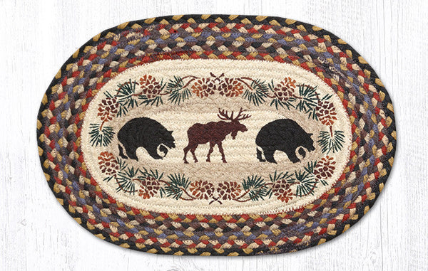 PM-OP-43 Bear/Moose Oval Placemat 13"x19"