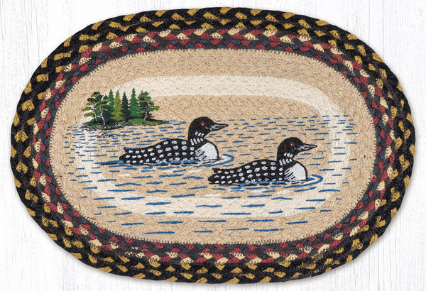 PM-OP-43 Loon Patch Oval Placemat 13"x19"