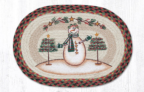 PM-OP-81 Moon & Star Snowman Oval Placemat 13"x19"