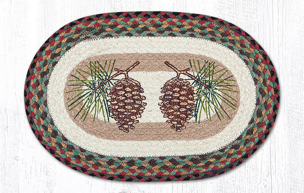 PM-OP-81 Pinecone Oval Placemat 13"x19"