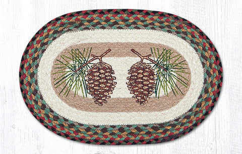 PM-OP-81 Pinecone Oval Placemat 13"x19"