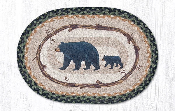 PM-OP-116 Mama & Baby Bear Oval Placemat 13"x19"