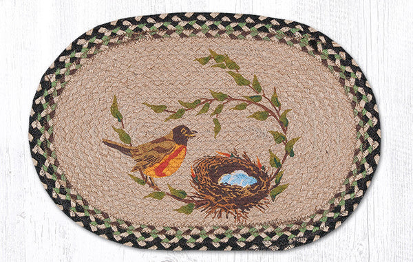 PM-OP-121 Robins Nest Oval Placemat 13"x19"