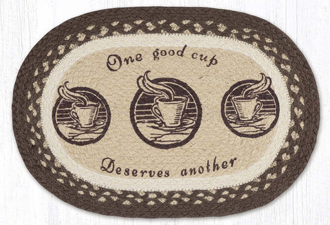 PM-OP-133 One Good Cup Oval Placemat 13"x19"