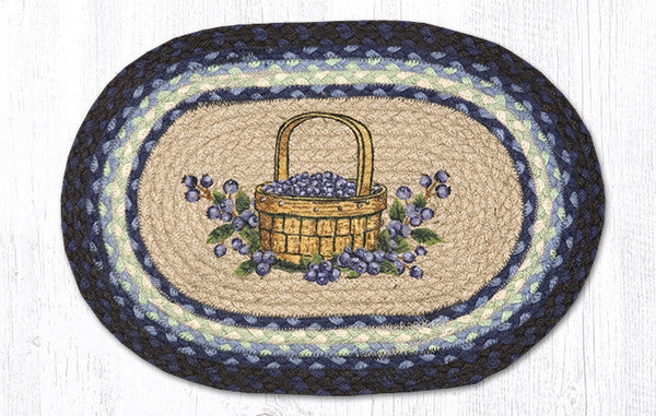 PM-OP-312 Blueberry Basket Oval Placemat 13"x19"