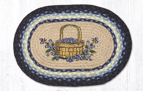 PM-OP-312 Blueberry Basket Oval Placemat 13"x19"