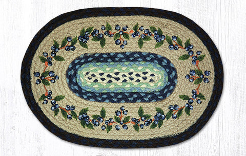 PM-OP-312 Blueberry Vine Oval Placemat 13"x19"