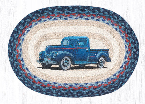 PM-OP-362 Blue Truck Oval Placemat 13"x19"