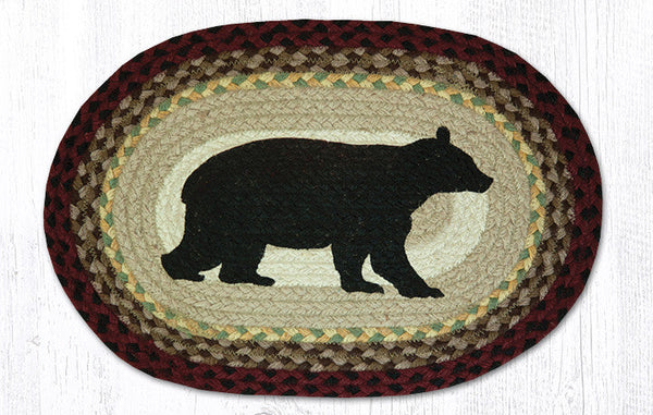 PM-OP-395 Cabin Bear Oval Placemat 13"x19"