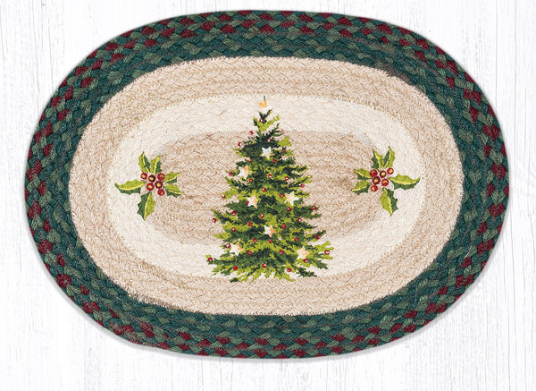 PM-OP-508 Christmas Joy Tree Oval Placemat 13"x19"