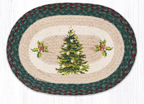 PM-OP-508 Christmas Joy Tree Oval Placemat 13"x19"