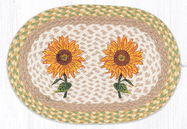 PM-OP-529 Sunflowers Oval Placemat 13"x19"