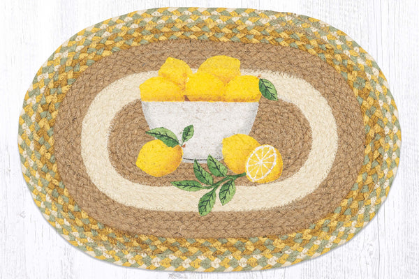 PM-OP-654 Lemon Bowl Oval Placemat 13"x19"