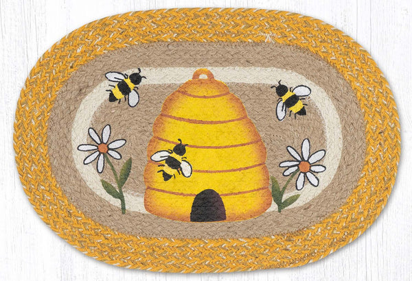 PM-OP-9-101 Beehive Oval Placemat 13"x19"