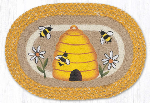 PM-OP-9-101 Beehive Oval Placemat 13"x19"