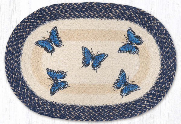 PM-OP-9-921 Blue Swallowtail Oval Placemat 13"x19"