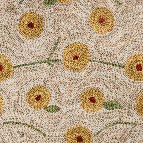 Cheshire Hooked Rug Runner 2x6 – Whimsical Floral & Cat Design