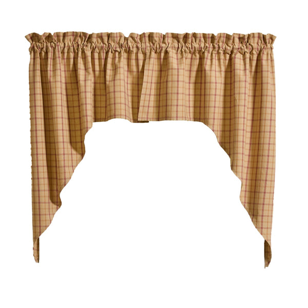 Persimmon Window Swags 72" x 36" | Primitive Country Curtain Swags