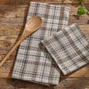 plains plaid waffle weave dishtowel set of 2 primitive farmhouse kitchen towel
