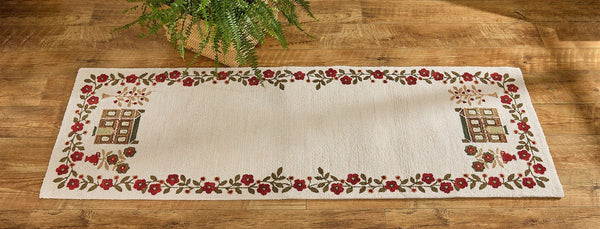 Cotswold Hooked Rug Runner 2x6 – Primitive Floral Border