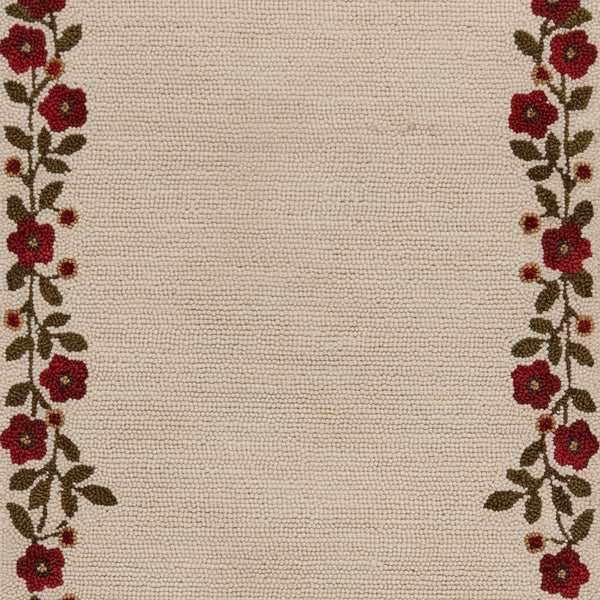 Cotswold Hooked Rug Runner 2x6 – Primitive Floral Border