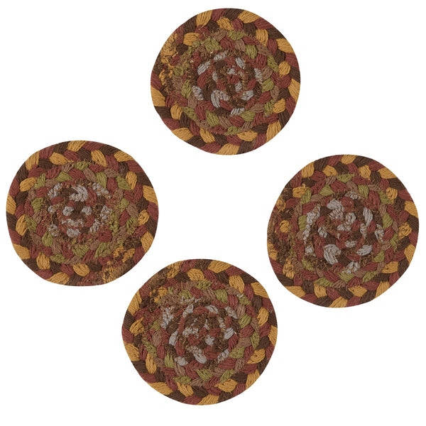 Cooper Braided Coasters – Set of 4 – Primitive Jute Drink Coasters