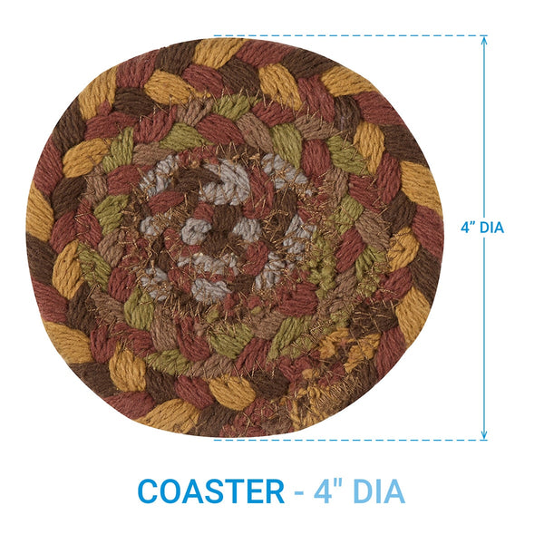 Cooper Braided Coasters – Set of 4 – Primitive Jute Drink Coasters