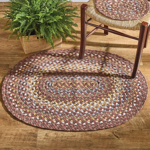 Cooper Braided Oval Rug 32" x 42" – Primitive Jute Accent Rug