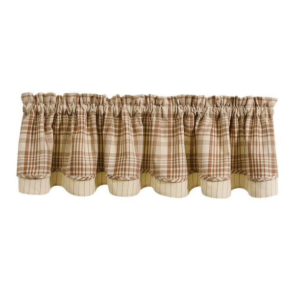CURRANT LINED LAYERED VALANCE 72"X16"