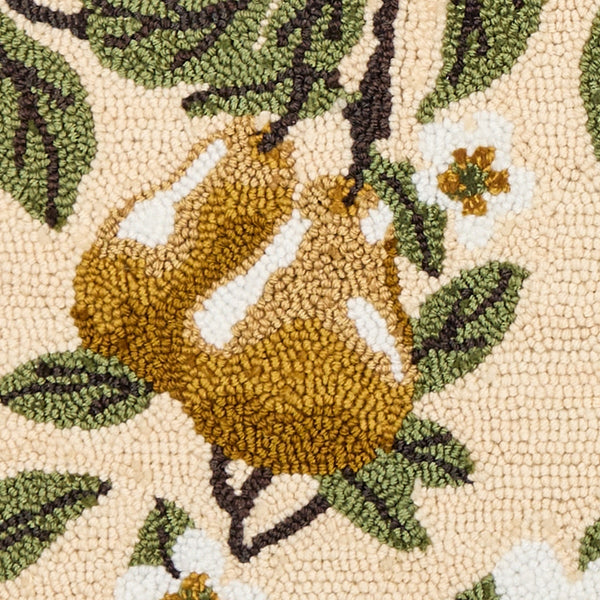 Golden Pear Hooked Runner 24" x 72" – Primitive Fruit Kitchen Rug