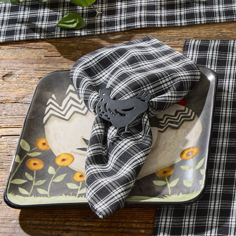 STAFFORD NAPKIN - BLACK/CREAM (set of 4)