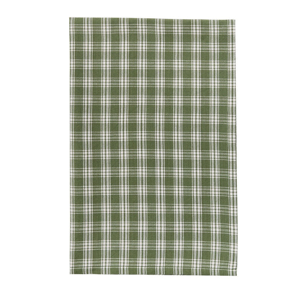 Stafford Ivy Green Plaid Dishtowel Set of 2 – Primitive Farmhouse Kitchen Towels
