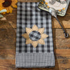 STAFFORD SUNFLOWER DECORATIVE DISHTOWEL - BLACK/CREAM (set of 2)