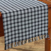 black and cream plaid table runner 54 inch primitive farmhouse decor