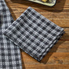 STAFFORD DISHCLOTH - BLACK/CREAM (set of 4)