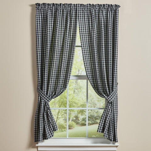 STAFFORD PANELS 72" X 63" PR. - BLACK/CREAM